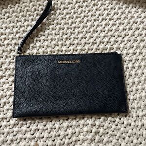 Michael Kors Black Leather Clutch